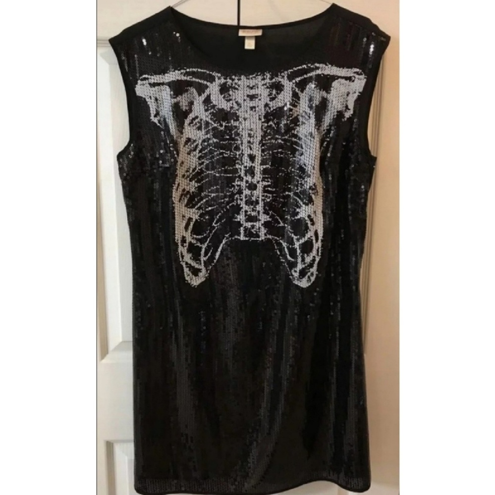 Black Ribcage Sequin Rodarte for Target Dress